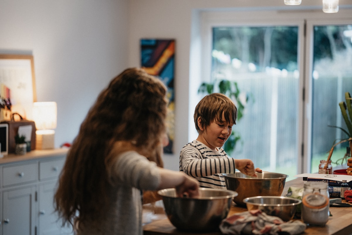 Family sharing a nutritious meal together at the dining table